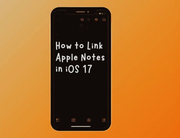 How to link Apple Notes app in iOS 17 ?